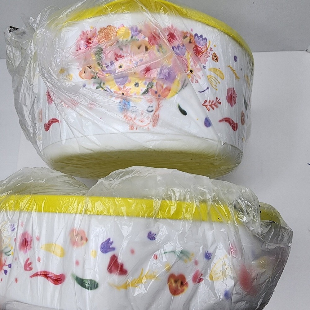 Tupperware Lemon Ilumina Stack n Store Bowl 2.5L & 4.3L Salad Bowl  Yellow New